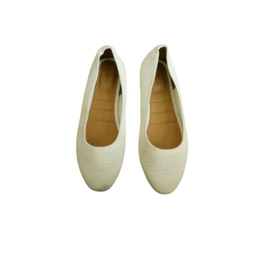 Me Too Size 11 Off White STRETCH Slip On Flats Shoes - Picture 2 of 3
